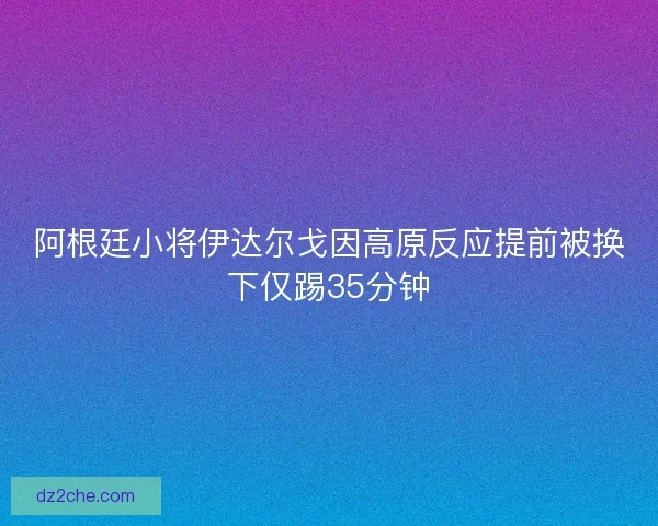 阿根廷小将伊达尔戈因高原反应提前被换下仅踢35分钟